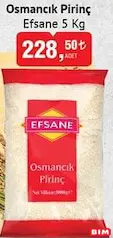 EFSANE OSMANCIK PİRİNÇ 5 KG EFSANE OSMANCIK PİRİNÇ 5 KG